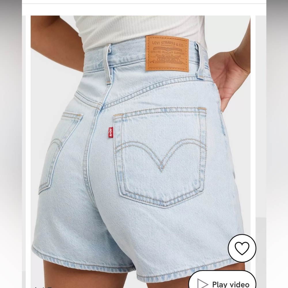 Levis high loose denim shorts